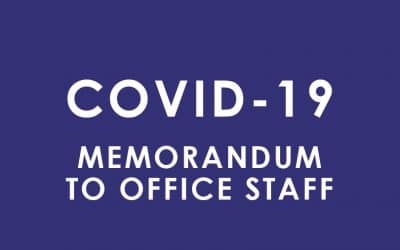 Memorandum to Office Staff regarding Coronavirus (COVID-19)