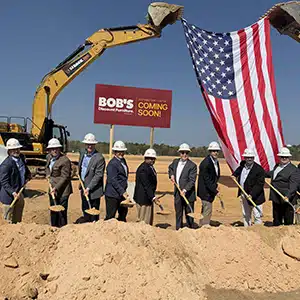 Omega Construction Celebrates Groundbreaking for 801,000-Square-Foot Bob’s Discount Furniture Distribution Center in Macon, Georgia